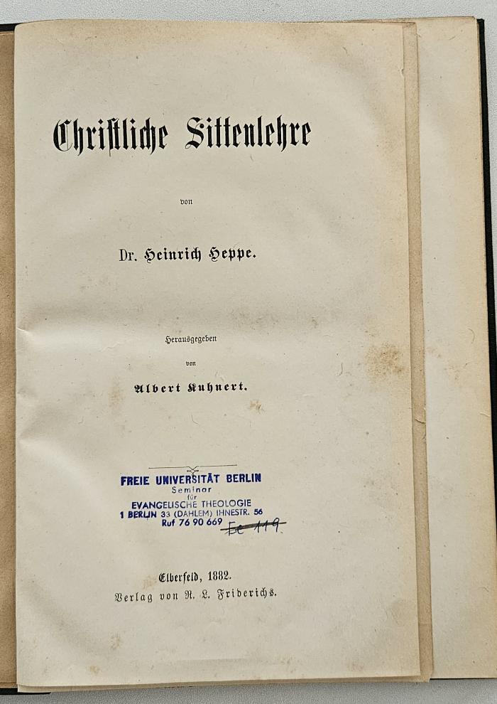 BK 1250 H529 : Christliche Sittenlehre (1882)