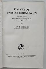 BH 2215 G293 : Das Gebot und die Ordnungen (1932)