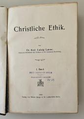 BK 1400 L554-1 : Christliche Ethik (1905)