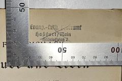 -, Stempel: Berufsangabe/Titel/Branche; 'Evang.-Luth. Pfarramt Haßfurt/Main - Heideloffplatz 2'