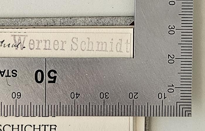 BL 9940 F897 : Die Kirchen und der Krieg (1933);-, Stempel: Name; 'Werner Schmidt'