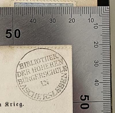 BO 1215 H143-4(3) : Kirchengeschichte von der ältesten Zeit bis zum 19. Jahrhundert (1870);- (Höhere Bürgerschule Aschersleben), Stempel: ; 'Bibliothek der höheren Bürgerschule Aschersleben'.  (Prototyp)