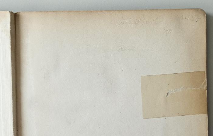 BT 1300 C625-1 : Quellenbuch zur praktischen Theologie zunächst zum Gebrauch in akademischen Vorlesungen und Übunge (1910);- (Schreiner, Otto Gerth), Radiert / Rasiert: Autogramm, Name, Datum; '[Otto Gerth Schreiner] i912 14,80
[…]'. 