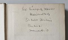 - (Kietzig, Ottfried), Von Hand: Name, Berufsangabe/Titel/Branche, Ortsangabe; 'Lic. Kietzig, Pfarrer [...]'. 