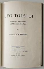 KI 6121 I86 : Leo Tolstoi außerhalb der Grenzen dichterischen Schaffens (1912)