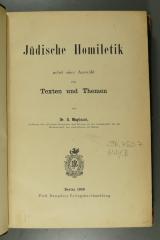 296.450.7 MAYB : Jüdische Homiletik nebst einer Auswahl von Texten und Themen (1890)