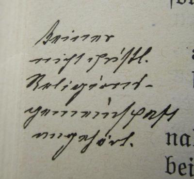 B 709 GL 3: Gesetze und Verordnungen für die Große Landesloge der Freimaurer von Deutschland zu Berlin (1905);- (Alde, Louis), Von Hand: Annotation; 'keiner nicht-christl. Religionsgemeinschaft angehört.'. 