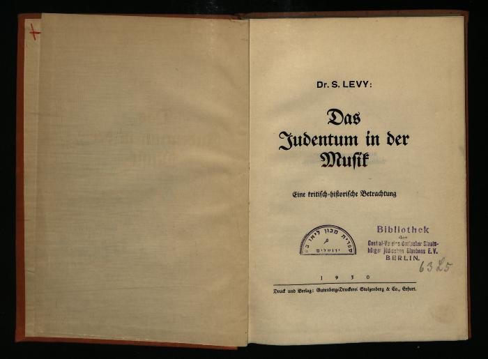 MU II 3174 : Das Judentum in der Musik (1930)