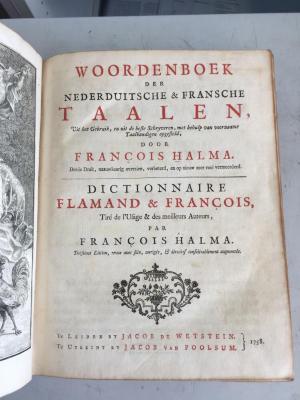 Q 42/3 : Woordenboek der Nederduitsche & Fransche Taalen = Dictionnaire Flamand & Franc¸ois / vit het Gebruik, en uit de beste Schryveren ... (1758)
