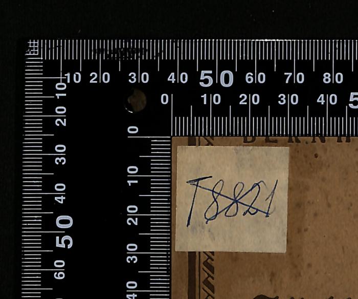 - (The National Library of Israel), Durchgestrichen: Besitzwechsel: makuliert; 'T8821'. 
