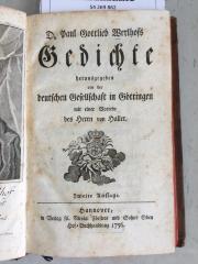 DL 1941 513 : Paul Gottlieb Werlhofs Gedichte (1756)