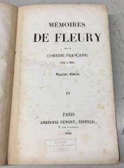 42/151 Bd. 4 : Mémoires de Fleury de la Comédie Française (1757 - 1820) : préc. d'une introd. 4 (1836)