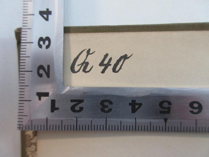 - (Koloniale Abteilung des Geographischen Instituts der Königlichen Universität Berlin;Geographisches Institut der Universität Berlin), Von Hand: Nummer; '(?) 40'. 