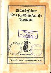 00/8681 : Das sozialdemokratische Programm (1919)