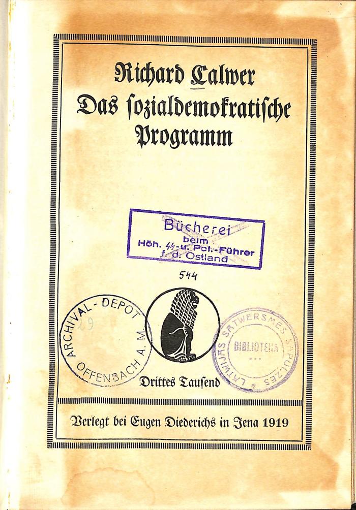 00/8681 : Das sozialdemokratische Programm (1919)