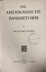 00/11940 : Die amerikanische Bankreform (1914)