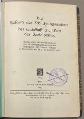 00/7505 : Die Reform des Schlichtungswesens (1930)
