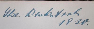 Ko 113 i: Nahrungsmittel-Tabelle zur Aufstellung und Berechnung von Diätverordnungen für Krankenhaus, Sanatorium und Prakis (1929);- (Rosko[...][?], Ilse), Von Hand: Autogramm, Name, Datum; 'Ilse Rosko[...]
1930'. 