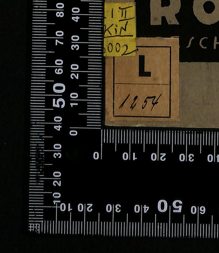 - (Reichsinstitut für Geschichte des neuen Deutschlands), Etikett: Signatur; 'L 1254'. 