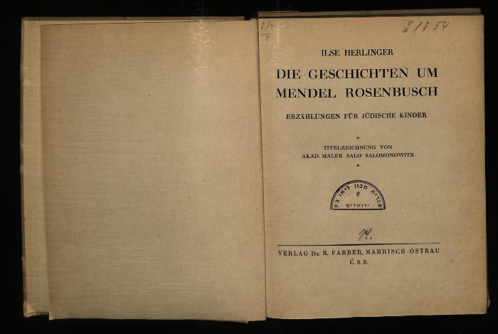 LI II 3002 : Die Geschichten um Mendel Rosenbusch. Erzählungen für jüdische Kinder (1929)