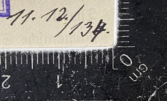 - (Große National-Mutterloge Zu den drei Weltkugeln), Von Hand: Nummer; '11.12./134.'. 