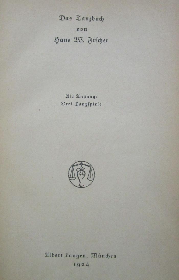 Dx 63 2.Ex.: Das Tanzbuch (1924)