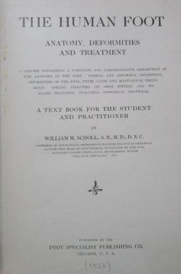 Km 250: The human foot : anatomy, deformities and treatment ([1920])