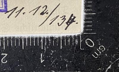 - (Große National-Mutterloge Zu den drei Weltkugeln), Von Hand: Nummer; '11.12./134.'. 