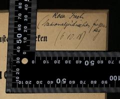 - (Rosa Fisch), Von Hand: Signatur; '"Rosa Fisch, Nationaljüdischer Jugendtag, (6.10.18)"'. 