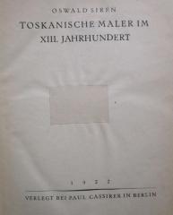 Dg 64: Toskanische Maler im XIII. Jahrhundert (1922)