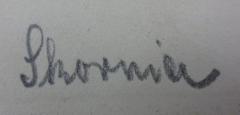 - (Skornia, Richard), Von Hand: Autogramm, Name; 'Skornia'. 