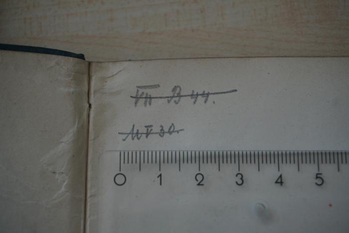 - (Grosse Landesloge der Freimaurer von Deutschland), Von Hand: Signatur; 'VII B 44.
M V 30.'. 