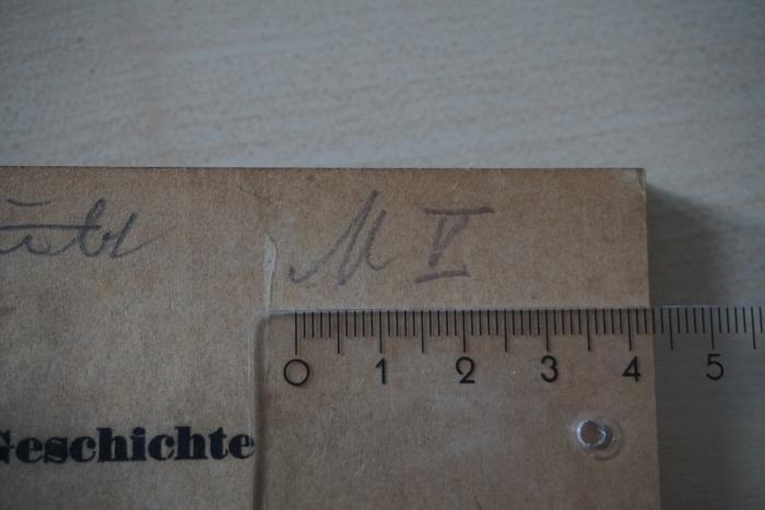 - (Grosse Landesloge der Freimaurer von Deutschland), Von Hand: Signatur; 'M V'. 