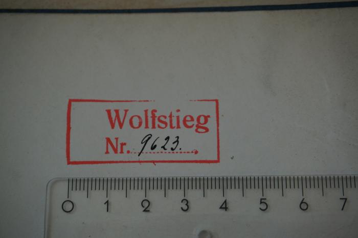 - (Grosse Landesloge der Freimaurer von Deutschland), Von Hand: Exemplarnummer; '9623'. 