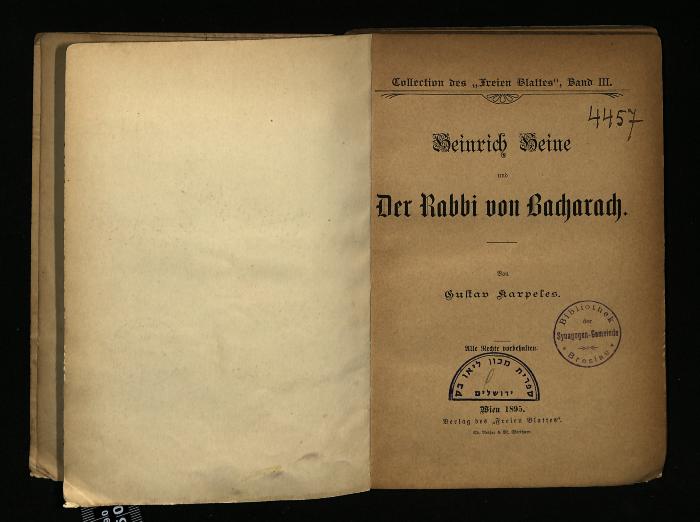 LI II A 2873 : Der Rabbi von Bacharach (1895)