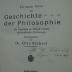 VIII 22: Ein kurzer Abriss der Geschichte der Philosophie im Anschluss an Rudolf Hayms philosophische Vorlesungen (1905)