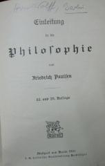 VIII 919 bb-bc 3.Ex.: Einleitung in die Philosophie (1910)
