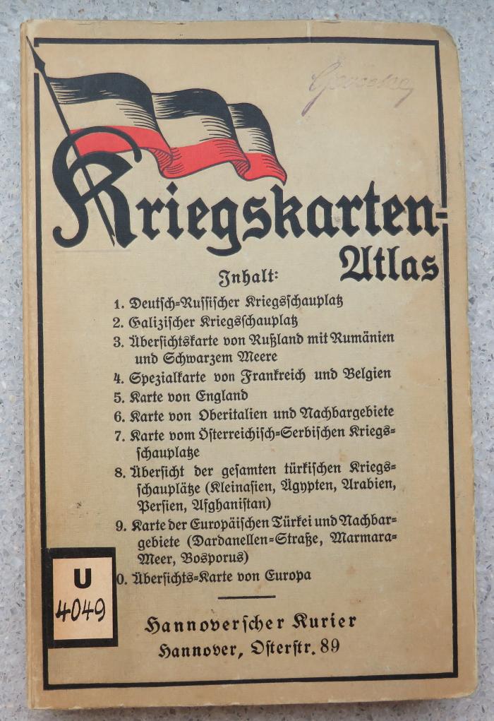 U 4049 : Kriegskarten-Atlas. (o. J.)