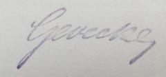 - (Gevecke, [?]), Stempel: Name; 'Gevecke'. 