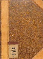 Phil 740 Men 2 : Briefe. Als Manuskript gedruckt. (1892)