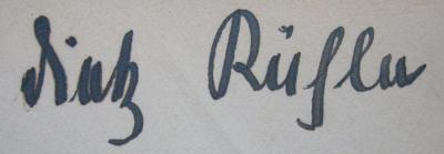 G45 / 2386 (Rühle, Dietrich), Von Hand: Autogramm, Name; 'Diet. Rühle'.  (Prototyp);VIII 526 b: Immanuel Kant : Die Persönlichkeit als Einführung in das Werk (1909)
