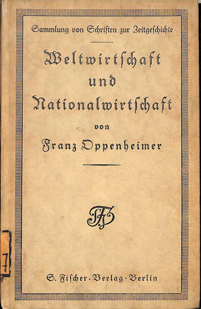 S 3157 : Weltwirtschaft und Nationalwirtschaft. (1915)