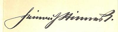 - (Stinnes, Heinrich), Von Hand: Autogramm; 'Heinrich Stinnes'. 