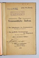 W 327&lt;3&gt; : Der kommunistische Aufbau (1919)