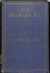 F 3500 : Zur Kritik der Zeit. (1919)