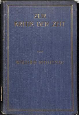 F 3500 : Zur Kritik der Zeit. (1919)