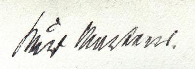 - (Martens[?], Kurt), Von Hand: Autogramm; 'Kurt Martens[?]'. 