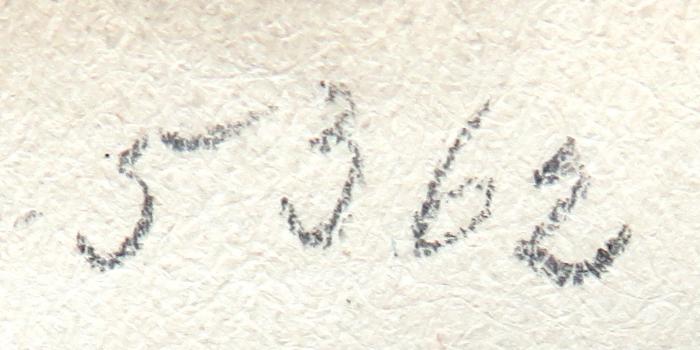- (unbekannt), Von Hand: Nummer; '5362'. 