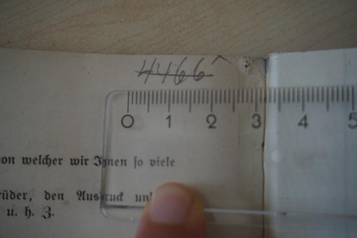 - (Grosse Landesloge der Freimaurer von Deutschland), Von Hand: Exemplarnummer; '4466'. 