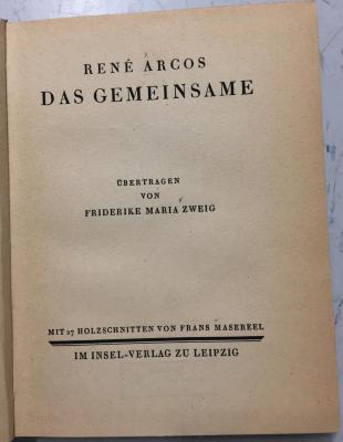 42/1630 : Das Gemeinsame (1920)